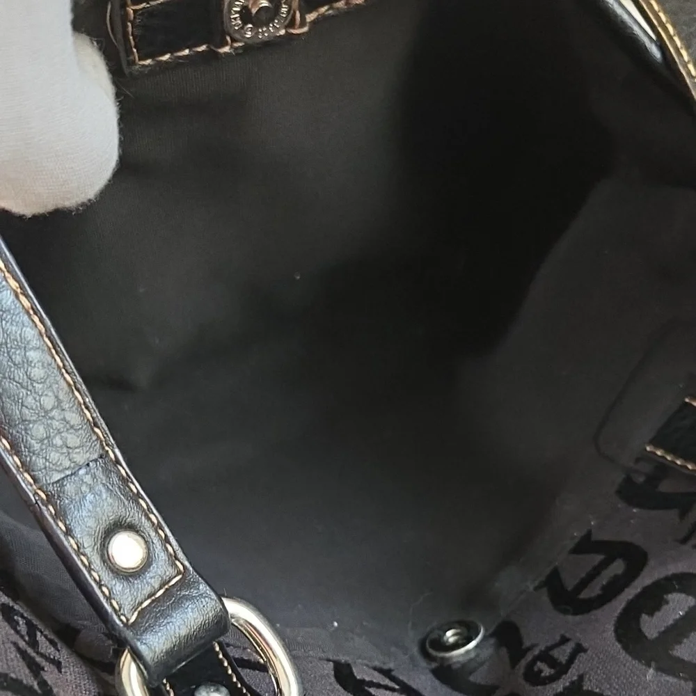 Etienne Aigner Signature Black shoulder Purse Bag Tote
